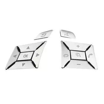 Наклейка на кнопку рулевого колеса автомобиля, сменная наклейка, совместимая с W176 W212 W204, автомобильные аксессуары для интерьера A