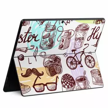 Наклейка на кожу для Surface Pro 9 Surface Pro 8 Surface Pro X Common совместимый igsticker Чехол для Surface Pro 8 X 008548 Иллюстрация Узор Путешествия
