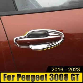 Наклейка на крышку дверной ручки ABS для Peugeot 3008 GT 3008GT MK2 2016-2018 2019 2020 2024 2024 2024 Аксессуары для гибридных автомобилей