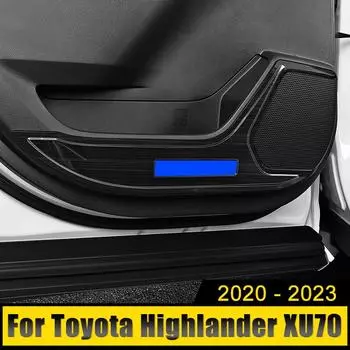 Наклейка на крышку из нержавеющей стали для двери автомобиля с защитой от ударов для Toyota Highlander XU70 Kluger 2020 2024 2024 2024 Hybrid