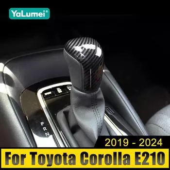 Наклейка на крышку ручки переключения передач автомобиля ABS для Toyota Corolla E210 2019 2020 2024 2024 2024 2024 Hybrid Camry серебряный