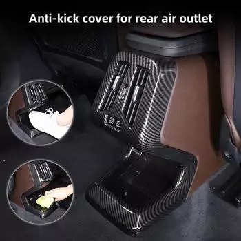 Наклейка на крышку вентиляционного отверстия кондиционера сзади автомобиля, аксессуары из углеродного волокна, стиль ABS для BMW X1 U11 2023 2024 #469118 Standard Edition