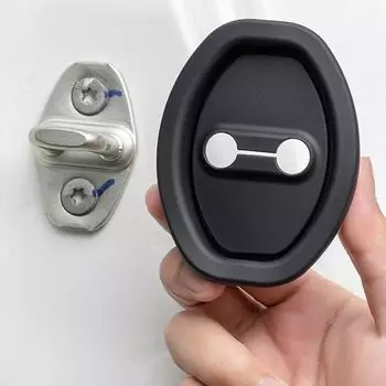 Наклейка на крышку замка двери автомобиля, защитный коврик для автоматического замка, амортизация, защита от пыли и ржавчины, резиновые чехлы W-2pcs