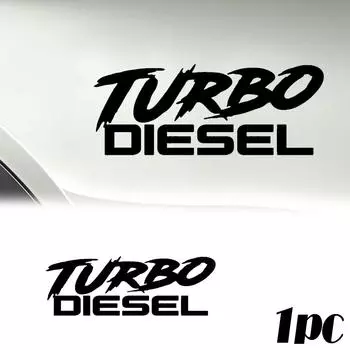 Наклейка на кузов автомобиля TURBO DIESEL, декоративная наклейка на окно автомобиля, наклейка на зеркало заднего вида, наклейка с эмблемой, аксессуары для экстерьера автомобиля чёрный