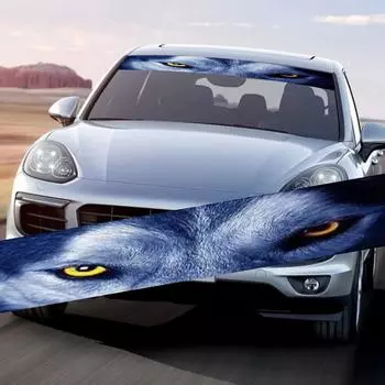 Наклейка на лобовое стекло автомобиля 3D стерео наклейки на автомобиль тень задняя передняя папка волчьи глаза наклейки для автомобиля декоративные наклейки для автомобиля