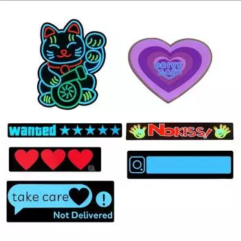 Наклейка на лобовое стекло с электрическим светодиодом «Требуется» для окна автомобиля, наклейки для безопасности автомобиля, украшения автомобиля, знаки безопасности для авто/мото