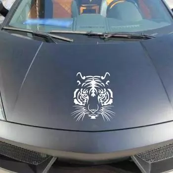 Наклейка на мотоцикл из ПВХ с изображением головы тигра, водонепроницаемая, наклейка на автомобиль белый