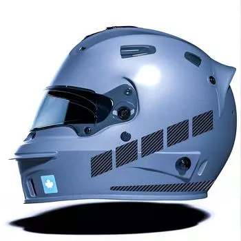 Наклейка на мотоциклетный шлем в полоску с черным углеродным волокном CinarExtreme