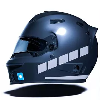 Наклейка на мотоциклетный шлем в полоску с серым камнем CinarExtreme