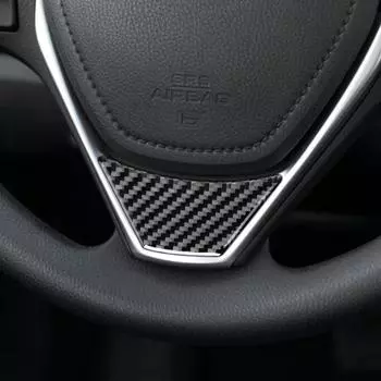 Наклейка на накладку рулевого колеса, легкий карбоновый экологически чистый защитный чехол из волокна с защитой от царапин для Toyota