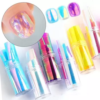 Наклейка на ногти DIY Nail Art Разбитое стекло Бумажная пленка Aurora Nail Art Наклейка Aurora Цветная стеклянная бумага 06