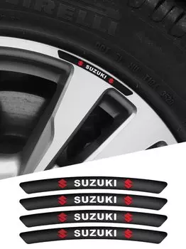 Наклейка на обод Suzuki скрывает царапины, классная, общего назначения, черного цвета