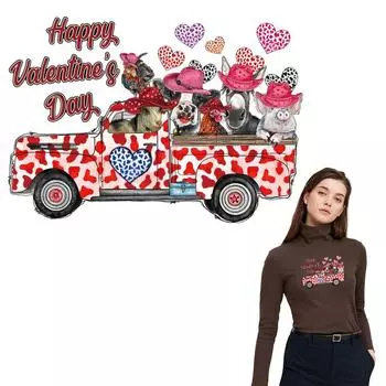 Наклейка на одежду С Днем Святого Валентина Футболка Parches Ropa Толстовки Diy Термонаклейка Наклейки Утюгом На Заплатки