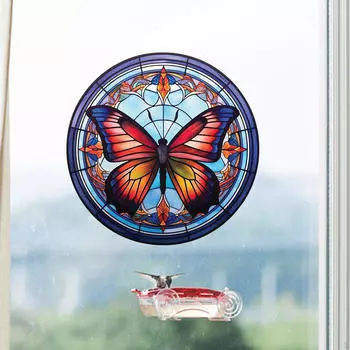 Наклейка на окно, бабочка, стеклянная наклейка, водонепроницаемая, прочная, круглая, противоударная, раздвижная дверь