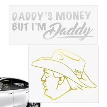 Наклейка на окно, бампер, ковбойские наклейки, водонепроницаемые, устойчивые к царапинам, декоративные для кузова автомобиля, внедорожников, автофургонов, ноутбуков, стен, автомобилей, грузовиков белый