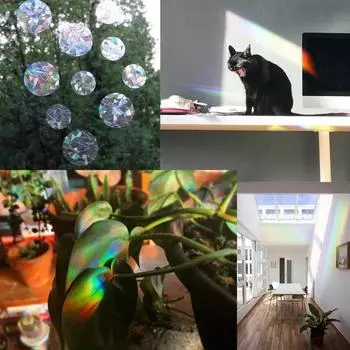 Наклейка на окно «Ловец солнца» в виде бабочки, грибной лист, окрашенный радужной призмой, стеклянная настенная наклейка для детской комнаты, украшение для дома, ловец солнца