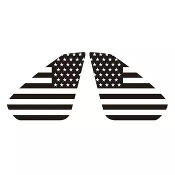 Наклейка на окно с американским флагом, матово-черная, для Toyota Rav4 2019 2020 2021