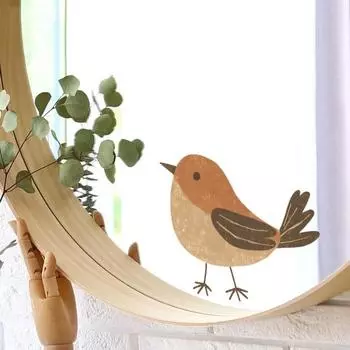 Наклейка на окно с изображением мультяшной птицы, самоклеящаяся наклейка с изображением птицы, водонепроницаемая наклейка на стену для детской спальни, декора детского сада A