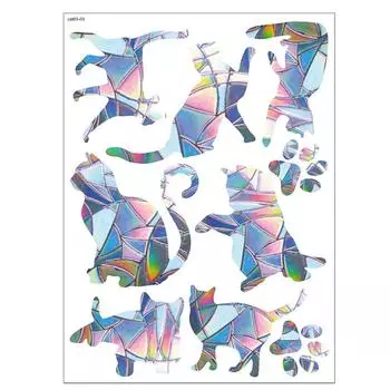 Наклейка на окно с защитой от столкновений, светоотражающая стеклянная наклейка, многоразовый съемный отражатель, неклейкий декор «Ловец солнца»