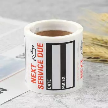 Наклейка на окно Универсальная прямоугольная наклейка на окно Наклейка «следующее обслуживание» Практичная прочная наклейка на автомобиль