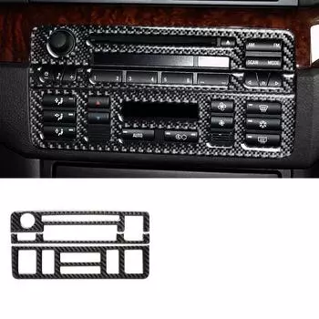 Наклейка на панель автомобиля из углеродного волокна, наклейка на крышку, аксессуары для модификации интерьера для BMW E46