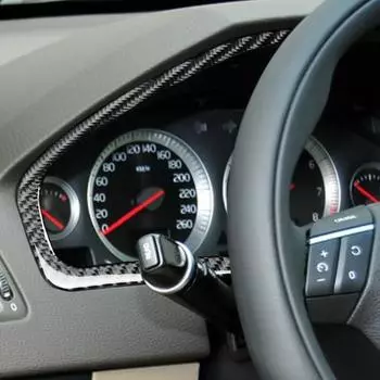 Наклейка на панель, клейкая панель, углеродное волокно на приборную панель, устойчивая к царапинам накладка спидометра для Volvo XC90