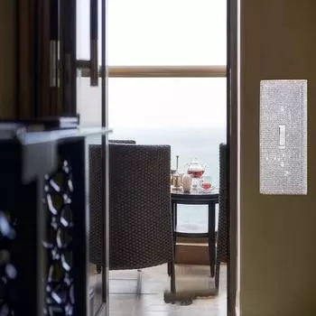 Наклейка на панель переключателя Стразы Рамка для розетки Настенная пластина Крышка для розетки с блестками Блестящий кристалл Украшение для дома Гостиная