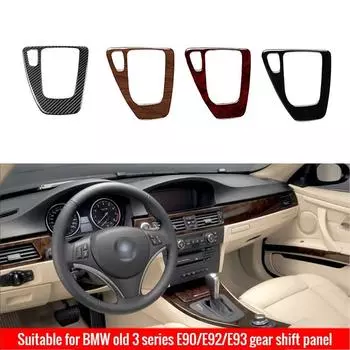 Наклейка на панель переключения передач салона автомобиля, декоративная накладка для BMW 3 серии E90 E92 2005-2008 2010 2011 2012 Аксессуары черного цвета
