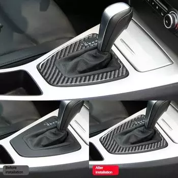 Наклейка на панель переключения передач салона автомобиля, декоративная накладка для BMW 3 серии E90 E92 2005-2008 2010 2011 2012 Аксессуары черного цвета