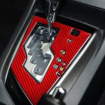 Наклейка на панель Shift, водонепроницаемая автомобильная красная пылезащитная накладка на панель передач для Toyota