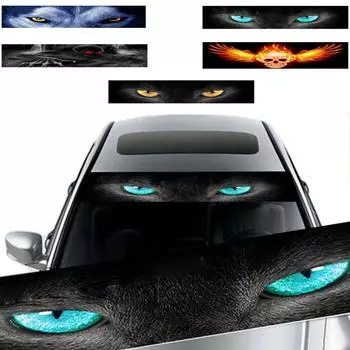 Наклейка на переднее и заднее лобовое стекло автомобиля, Террор-декор, 3D солнцезащитные наклейки, универсальные