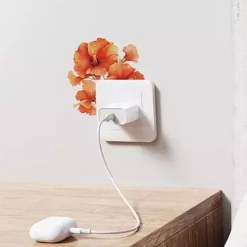 Наклейка на переключатель с цветочным принтом, водостойкая самоклеющаяся ПВХ-клейка и наклейка для гостиной, спальни, детской комнаты, настенный переключатель, украшение, наклейка A