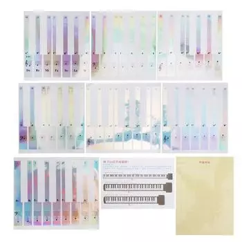 Наклейка на пианино 88 клавиш Градиент Электронный орган Ноты Кнопка украшения НаклейкаГрадиент