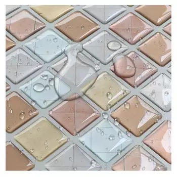 Наклейка на плитку Yoilline, прокат настенных наклеек, термостойкая водонепроницаемая плитка, 3D-наклейка, простая установка, мозаичная плитка, наклейка для кухни, туалета