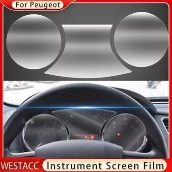 Наклейка на приборную панель автомобиля, защитная пленка для экрана приборной панели, наклейка для Peugeot 3008, защитная пленка для экрана