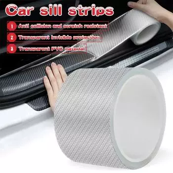 Наклейка на раму велосипеда, лента из углеродного волокна, прозрачная фибровая полоса, отделка бампера, дверной порог, защита от царапин, наклейка на автомобиль