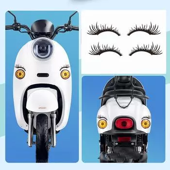 Наклейка на ресницы для автомобиля Смешная наклейка на ресницы Наклейка на фару Ресницы Автомобильные фары Декоративные наклейки Автомобильные внешние аксессуары 12x5cm-2Pcs чёрный