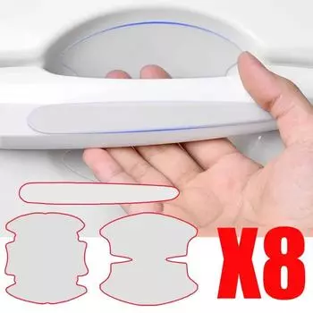 Наклейка на ручку двери автомобиля Универсальная защитная пленка для запястья от царапин Ручка с полосой для предотвращения столкновений Прозрачная наклейка