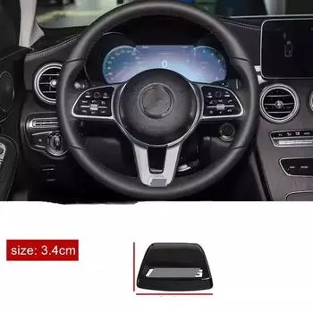 Наклейка на руль автомобиля, эмблема, украшение интерьера для W166 W206 W177 W176 W211 W212 W213 GLA GLC 3.4cm чёрный