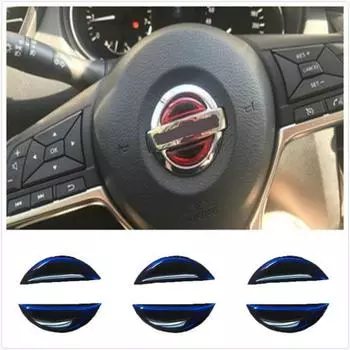 Наклейка на руль автомобиля для Nissan Sylphy Altima x-trail Tiida Sunny Qashqai Bluebird, декоративные автомобильные наклейки синий