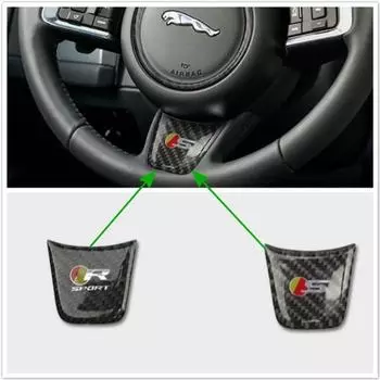 Наклейка на руль автомобиля из углеродного волокна для XFL/XF XE F-PACE, эмблема для стайлинга автомобиля, наклейка R sport LOGO