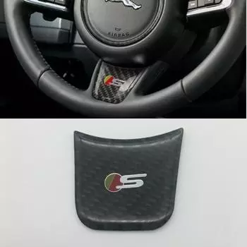 Наклейка на руль автомобиля из углеродного волокна для Ja/guar XFL/XF XE F-PACE, эмблема для стайлинга автомобиля, наклейка