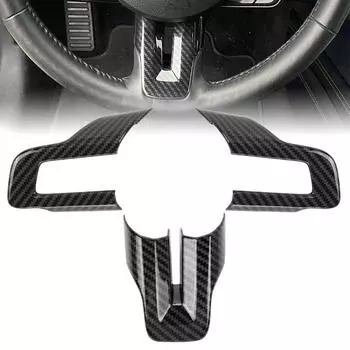 Наклейка на руль автомобиля из углеродного волокна, панель, рамка, совместимая с владельцами транспортных средств, стиль интерьера, защита, изменение