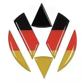 Наклейка на руль автомобиля, наклейка с флагом Германии, эмблема V + W, передняя и задняя эмблема для V + W 5.6 cm