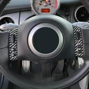 Наклейка на руль из углеродного волокна, накладка на внутреннюю панель автомобиля, наклейка, аксессуар для Mini Cooper Hatch One R50 R53 2002-2004