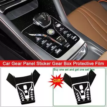 Наклейка на салон автомобиля для BYD SONG PLUS DMI 2022 2023, наклейка на панель передач автомобиля, защитная пленка для коробки передач, карбоновые черные аксессуары