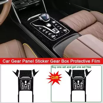 Наклейка на салон автомобиля, подходящая для BYD TANG EV 2022 2023 2024, наклейка на панель передач автомобиля, защитная пленка для коробки передач, углеродно-черные аксессуары
