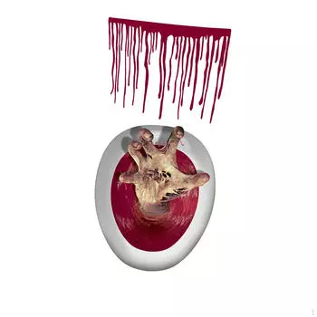 Наклейка на сиденье унитаза на Хэллоуин Кровавая рука 3D настенные наклейки Плакат для клуба с привидениями