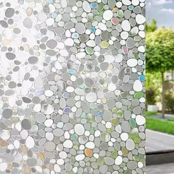 Наклейка на стекло Goose Soft Stone, наклейка на стекло Rainbow, декоративная пленка Light Luxury, пленка для стекол в ванной и ванной комнате 30cmx1m