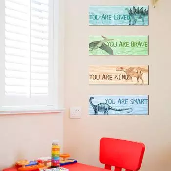 Наклейка на стену 11,8x3,9 дюйма, 30x10 см, 4 шт., экологически чистый ПВХ